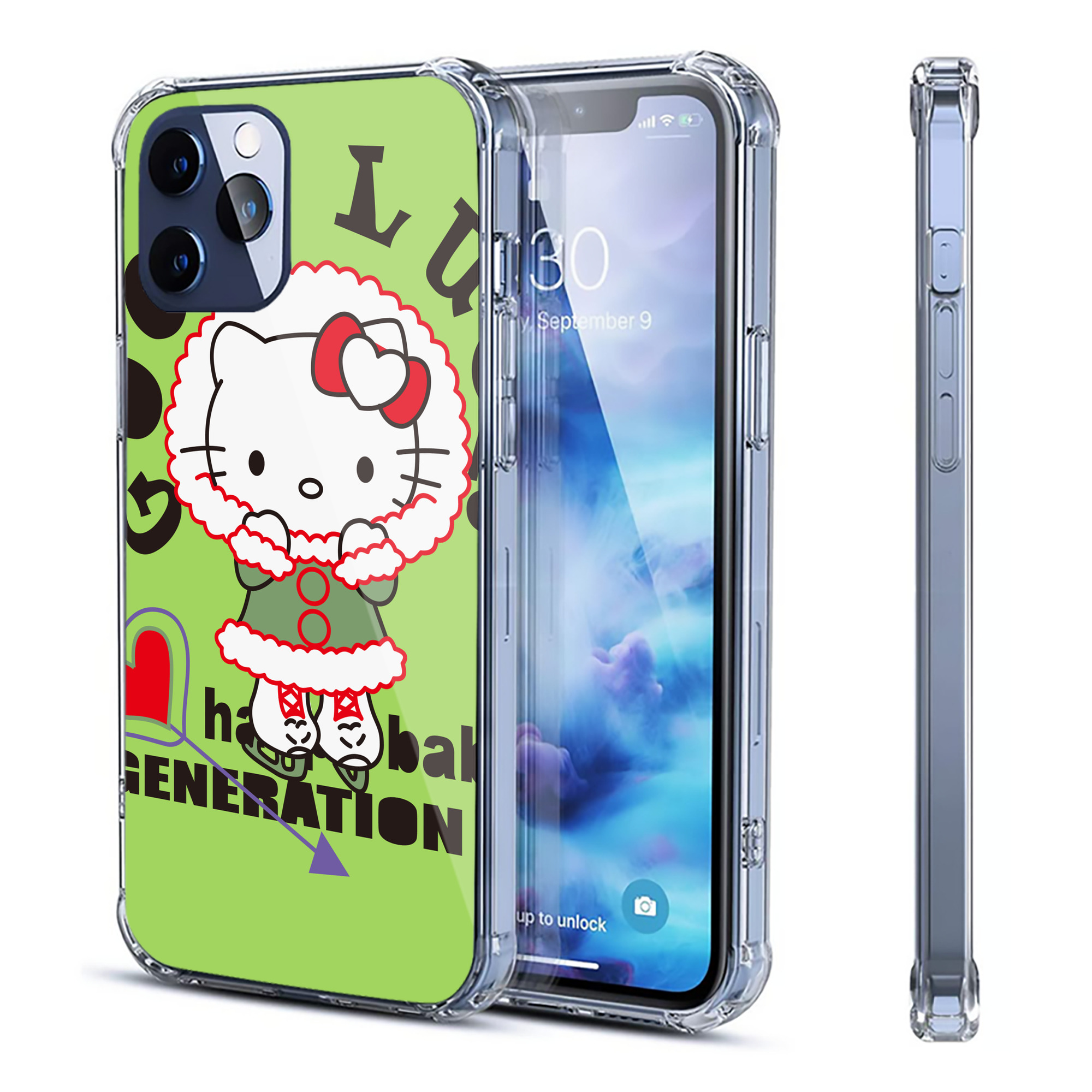 （画像用） Hello Kitty ハローキティ 【iPhone 12シリーズ対応】透明スマホケース（クリアソフトケース）